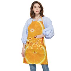 Oranges Textures, Close-up, Tropical Fruits, Citrus Fruits, Fruits Pocket Apron by nateshop