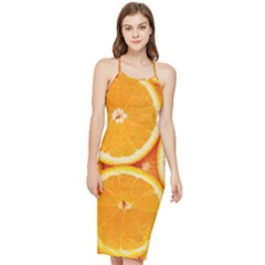 Oranges Textures, Close-up, Tropical Fruits, Citrus Fruits, Fruits Bodycon Cross Back Summer Dress by nateshop