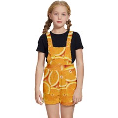 Oranges Textures, Close-up, Tropical Fruits, Citrus Fruits, Fruits Kids  Short Overalls by nateshop