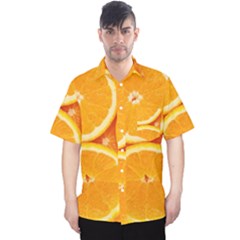 Oranges Textures, Close-up, Tropical Fruits, Citrus Fruits, Fruits Men s Hawaii Shirt