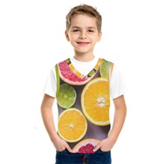 Oranges, Grapefruits, Lemons, Limes, Fruits Kids  Basketball Tank Top by nateshop