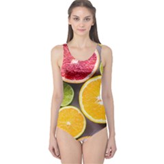 Oranges, Grapefruits, Lemons, Limes, Fruits One Piece Swimsuit by nateshop