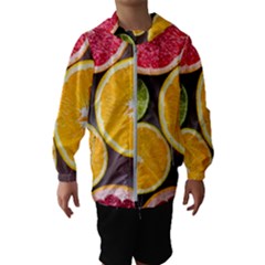 Oranges, Grapefruits, Lemons, Limes, Fruits Kids  Hooded Windbreaker