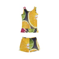 Oranges, Grapefruits, Lemons, Limes, Fruits Kids  Boyleg Swimsuit by nateshop