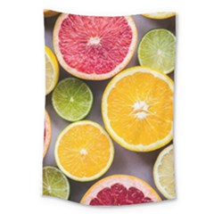 Oranges, Grapefruits, Lemons, Limes, Fruits Large Tapestry