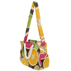 Oranges, Grapefruits, Lemons, Limes, Fruits Rope Handles Shoulder Strap Bag