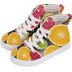 Oranges, Grapefruits, Lemons, Limes, Fruits Kids  Hi-top Skate Sneakers by nateshop