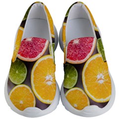 Oranges, Grapefruits, Lemons, Limes, Fruits Kids Lightweight Slip Ons by nateshop