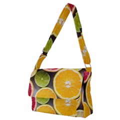 Oranges, Grapefruits, Lemons, Limes, Fruits Full Print Messenger Bag (m) by nateshop