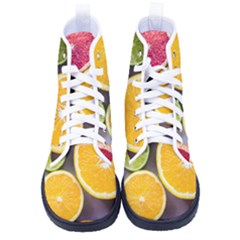 Oranges, Grapefruits, Lemons, Limes, Fruits Men s High-top Canvas Sneakers by nateshop