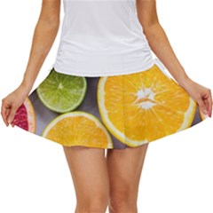 Oranges, Grapefruits, Lemons, Limes, Fruits Women s Skort by nateshop