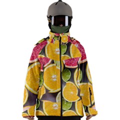 Oranges, Grapefruits, Lemons, Limes, Fruits Men s Zip Ski And Snowboard Waterproof Breathable Jacket