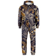 Paisley Texture, Floral Ornament Texture Hooded Jumpsuit (men) by nateshop