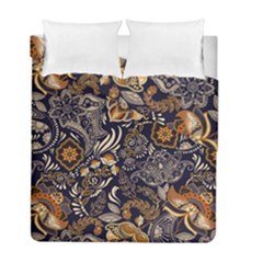 Paisley Texture, Floral Ornament Texture Duvet Cover Double Side (full/ Double Size) by nateshop