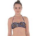 Paisley Texture, Floral Ornament Texture Tie Back Bikini Top View1