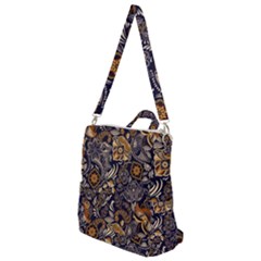 Paisley Texture, Floral Ornament Texture Crossbody Backpack by nateshop