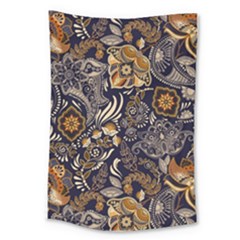 Paisley Texture, Floral Ornament Texture Large Tapestry