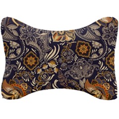 Paisley Texture, Floral Ornament Texture Seat Head Rest Cushion