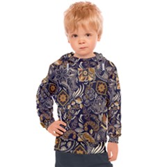 Paisley Texture, Floral Ornament Texture Kids  Hooded Pullover by nateshop