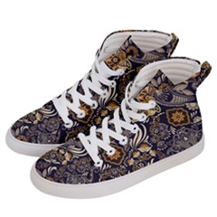 Paisley Texture, Floral Ornament Texture Men s Hi-top Skate Sneakers by nateshop