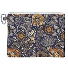 Paisley Texture, Floral Ornament Texture Canvas Cosmetic Bag (xxl) by nateshop