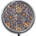 Paisley Texture, Floral Ornament Texture Mini Round Pill Box View1