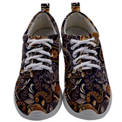 Paisley Texture, Floral Ornament Texture Mens Athletic Shoes