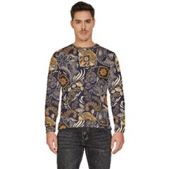 Paisley Texture, Floral Ornament Texture Men s Fleece Sweatshirt by nateshop