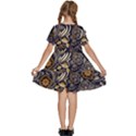 Paisley Texture, Floral Ornament Texture Kids  Short Sleeve Tiered Mini Dress View4