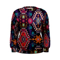 Pattern, Ornament, Motif, Colorful Women s Sweatshirt by nateshop