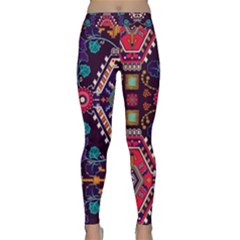 Pattern, Ornament, Motif, Colorful Classic Yoga Leggings by nateshop