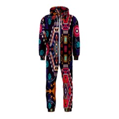 Pattern, Ornament, Motif, Colorful Hooded Jumpsuit (kids)