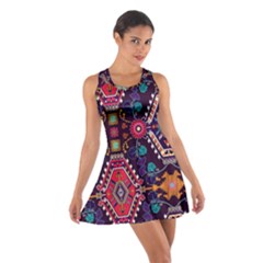 Pattern, Ornament, Motif, Colorful Cotton Racerback Dress by nateshop