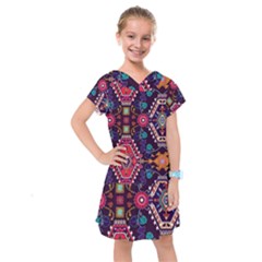 Pattern, Ornament, Motif, Colorful Kids  Drop Waist Dress by nateshop