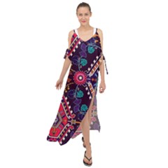 Pattern, Ornament, Motif, Colorful Maxi Chiffon Cover Up Dress by nateshop