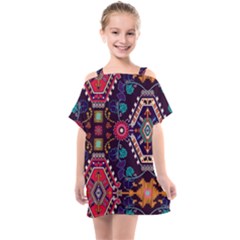 Pattern, Ornament, Motif, Colorful Kids  One Piece Chiffon Dress by nateshop