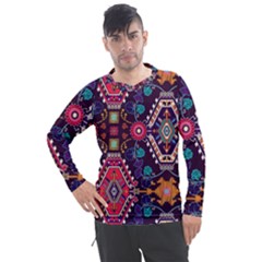 Pattern, Ornament, Motif, Colorful Men s Pique Long Sleeve T-shirt