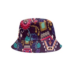 Pattern, Ornament, Motif, Colorful Inside Out Bucket Hat (kids) by nateshop