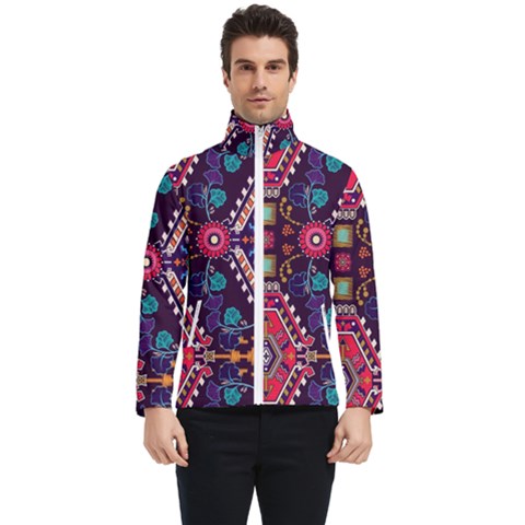 Pattern, Ornament, Motif, Colorful Men s Bomber Jacket by nateshop