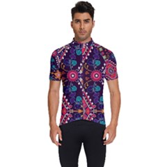 Pattern, Ornament, Motif, Colorful Men s Short Sleeve Cycling Jersey by nateshop