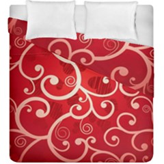 Patterns, Corazones, Texture, Red, Duvet Cover Double Side (king Size) by nateshop