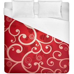 Patterns, Corazones, Texture, Red, Duvet Cover (king Size) by nateshop