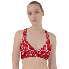 Patterns, Corazones, Texture, Red, Sweetheart Sports Bra by nateshop