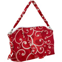 Patterns, Corazones, Texture, Red, Canvas Crossbody Bag by nateshop