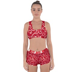 Patterns, Corazones, Texture, Red, Racerback Boyleg Bikini Set by nateshop