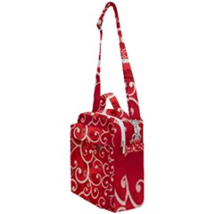 Patterns, Corazones, Texture, Red, Crossbody Day Bag by nateshop