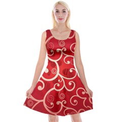 Patterns, Corazones, Texture, Red, Reversible Velvet Sleeveless Dress by nateshop