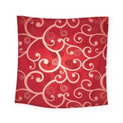 Patterns, Corazones, Texture, Red, Square Tapestry (small) by nateshop