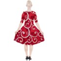 Patterns, Corazones, Texture, Red, Quarter Sleeve A-Line Dress View2