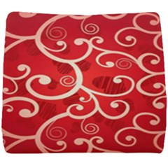 Patterns, Corazones, Texture, Red, Seat Cushion by nateshop